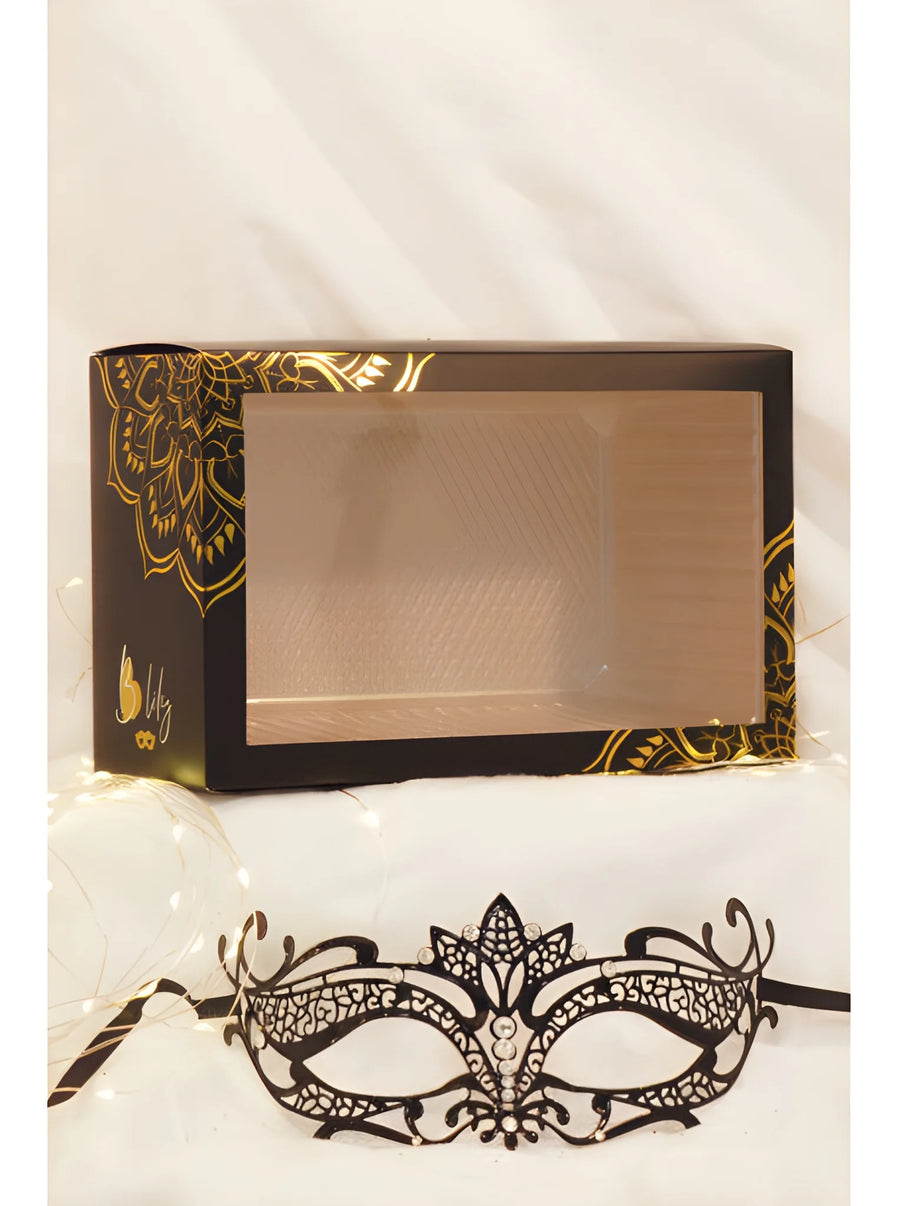 masque-vnitien-asia-rigide-noir-avec-strass | Voyage Sensuel