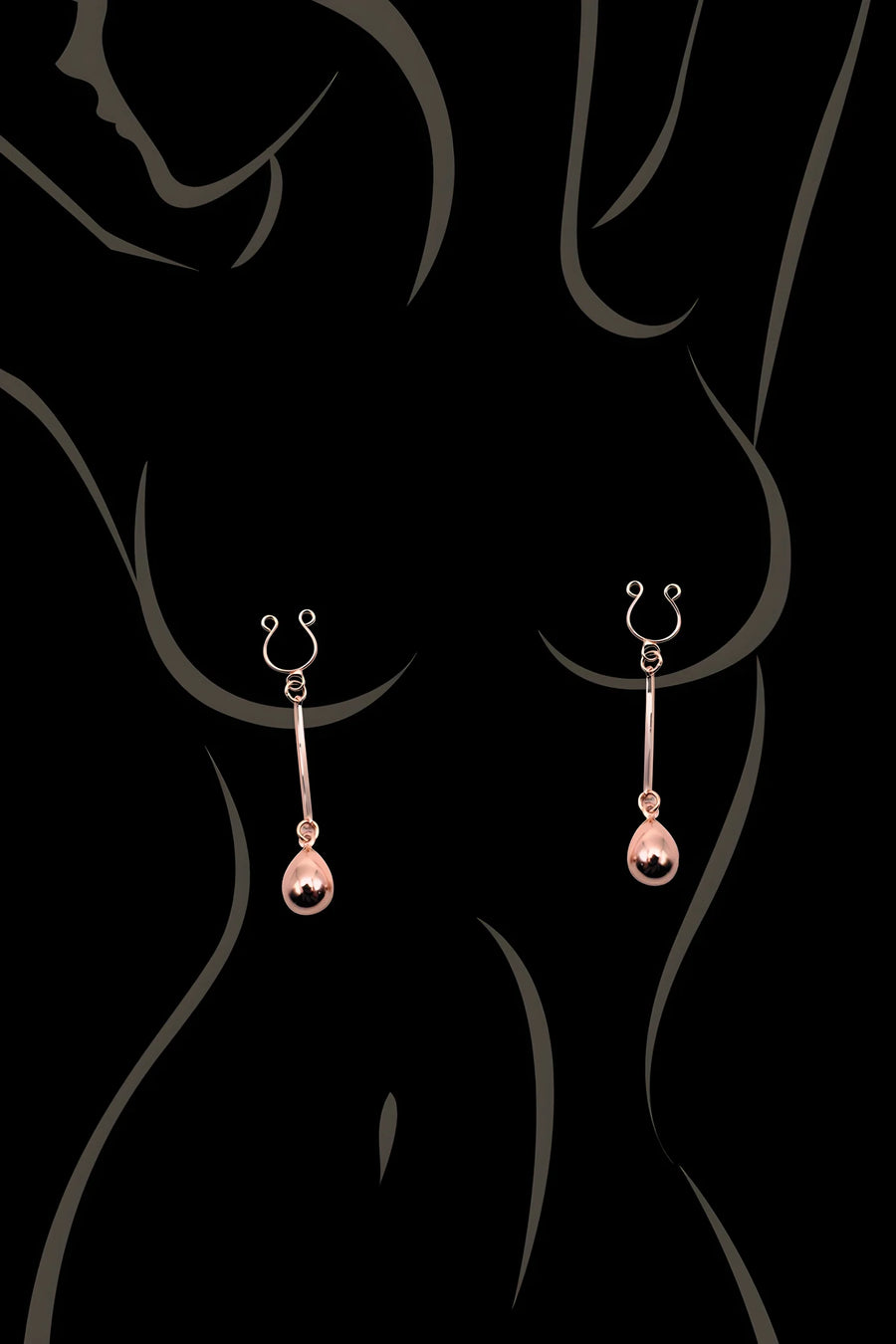 bijou-pince-tton-forme-perle-dor-rose | Voyage Sensuel
