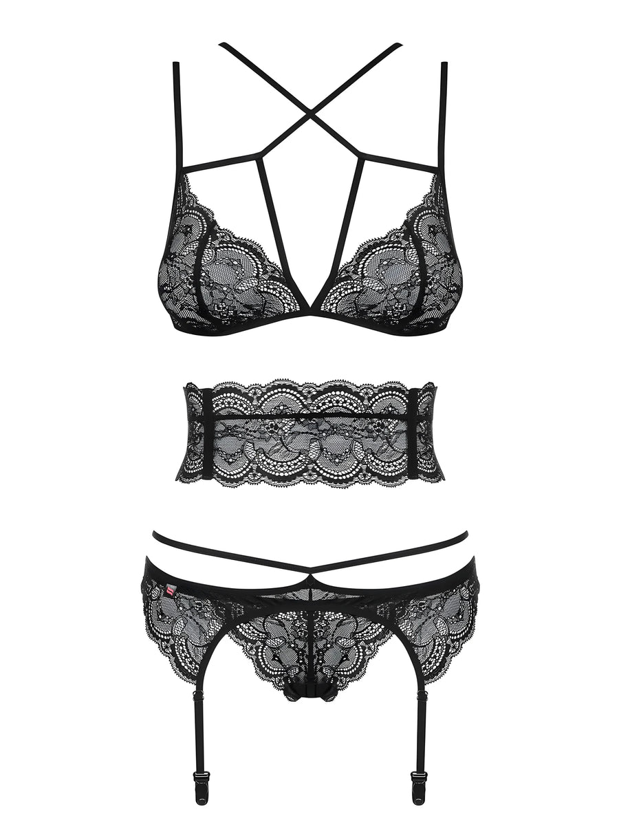 frivolla-ensemble-4-pcs-noir | Voyage Sensuel