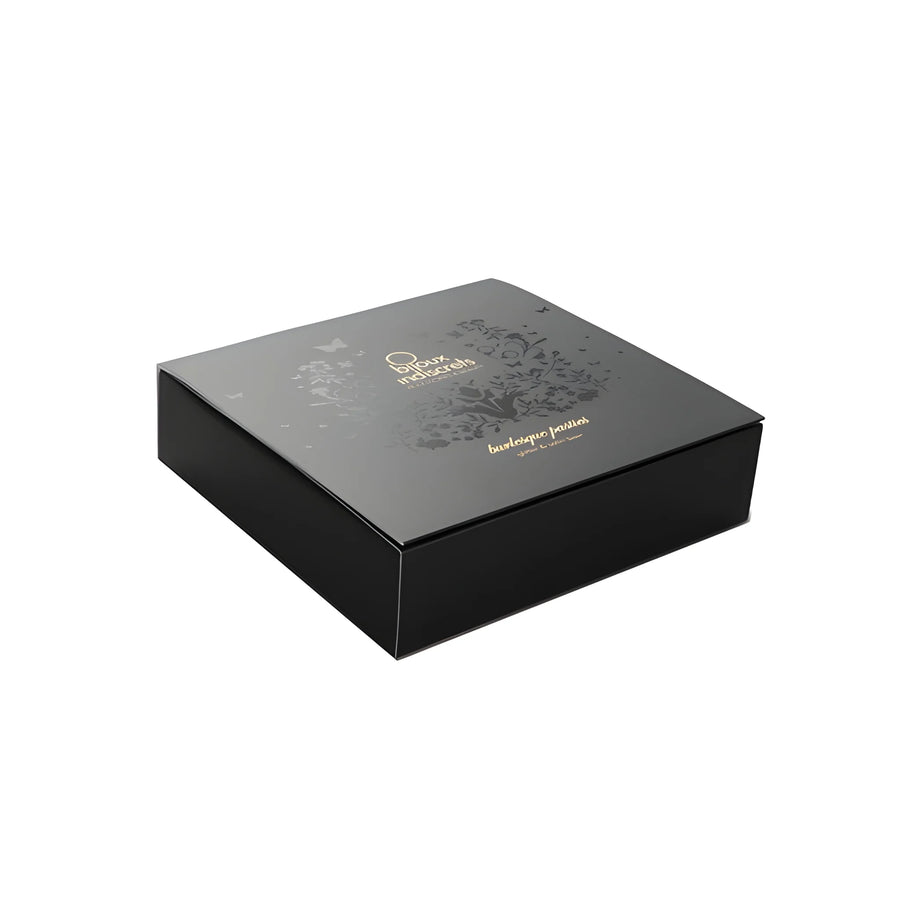 cache-tetons-burlesque-noeud-et-paillettes-noir | Voyage Sensuel