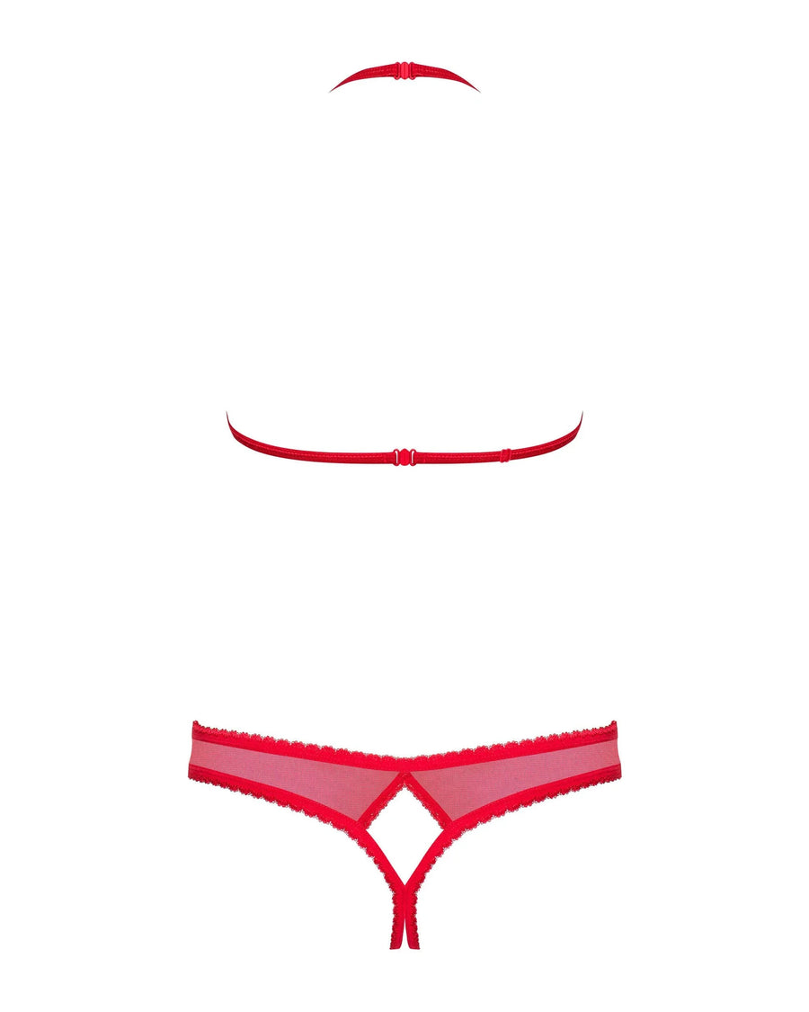 870-sec-3-ensemble-ouvert-2-pcs-rouge | Voyage Sensuel