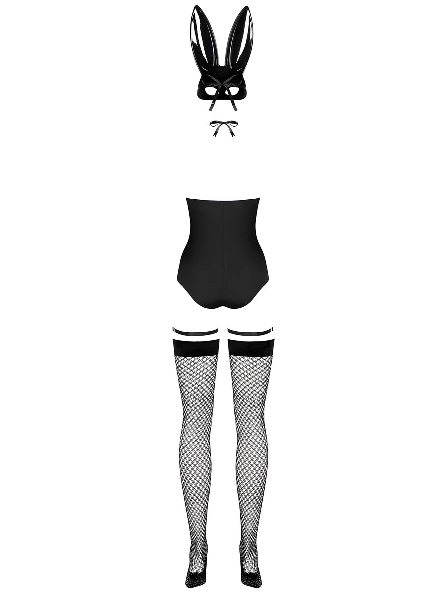 bunny-costume-4-pcs-noir | Voyage Sensuel