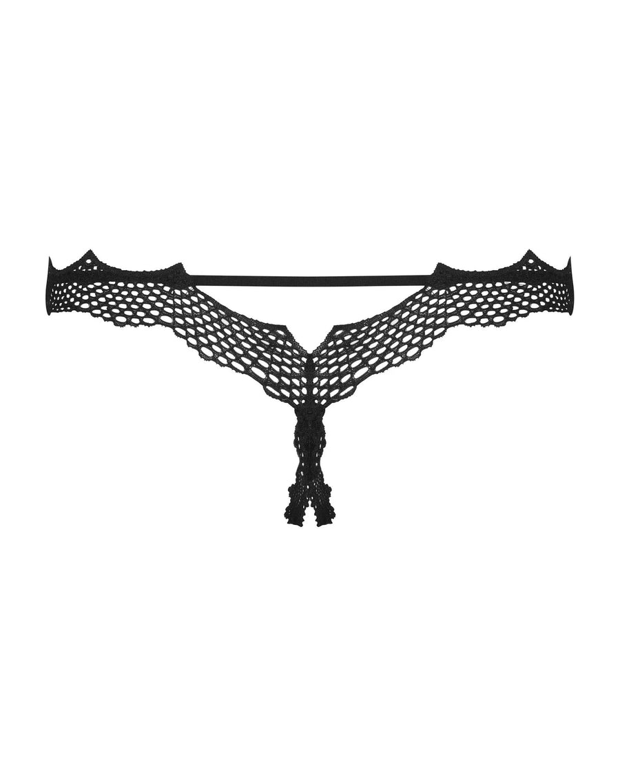 bravelle-string-ouvert-noir | Voyage Sensuel