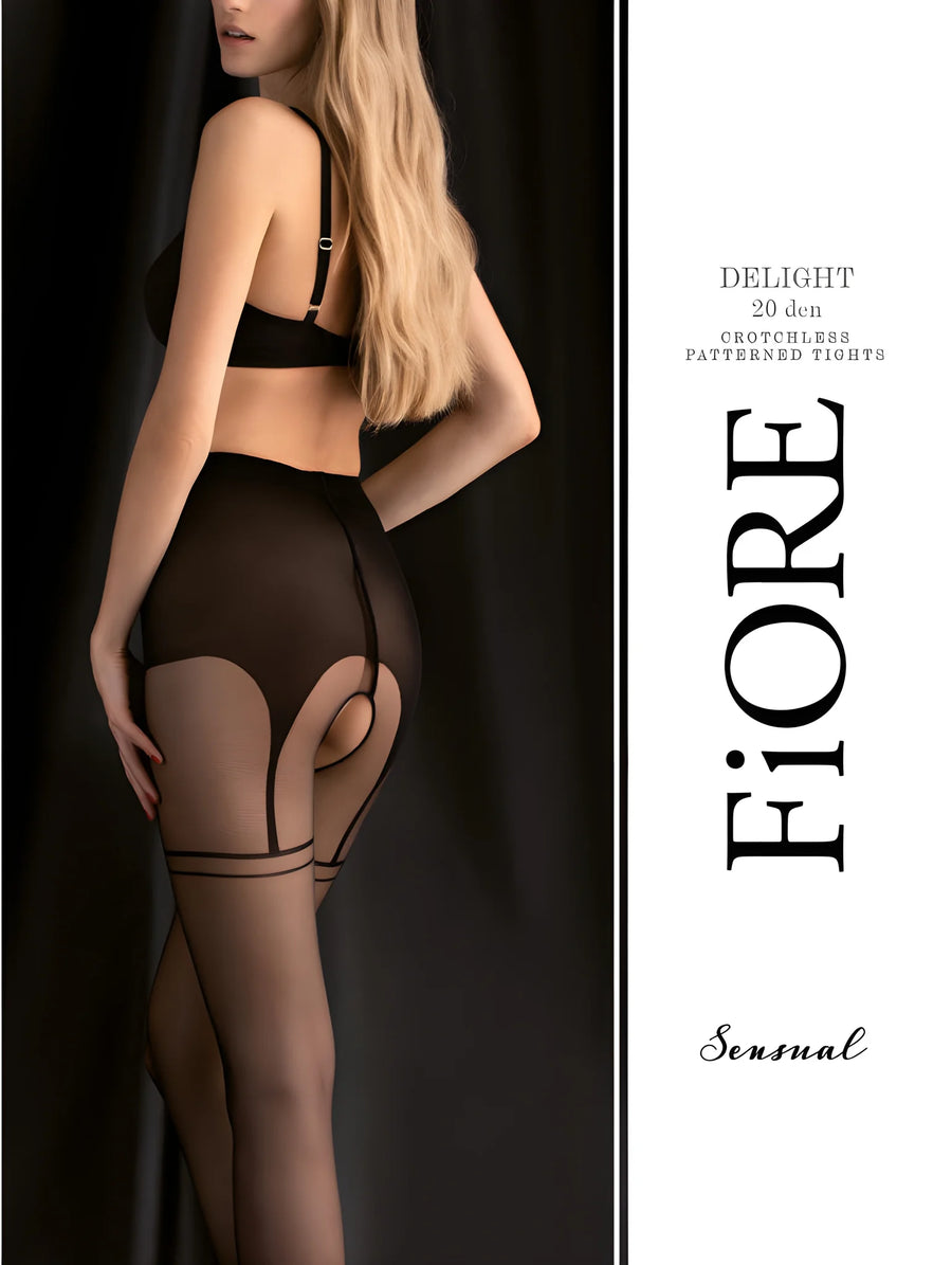 delight-collants-ouvert-20-den-noir | Voyage Sensuel