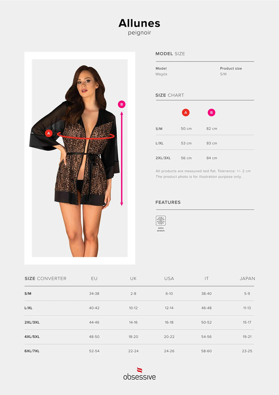 allunes-peignoir-noir | Voyage Sensuel