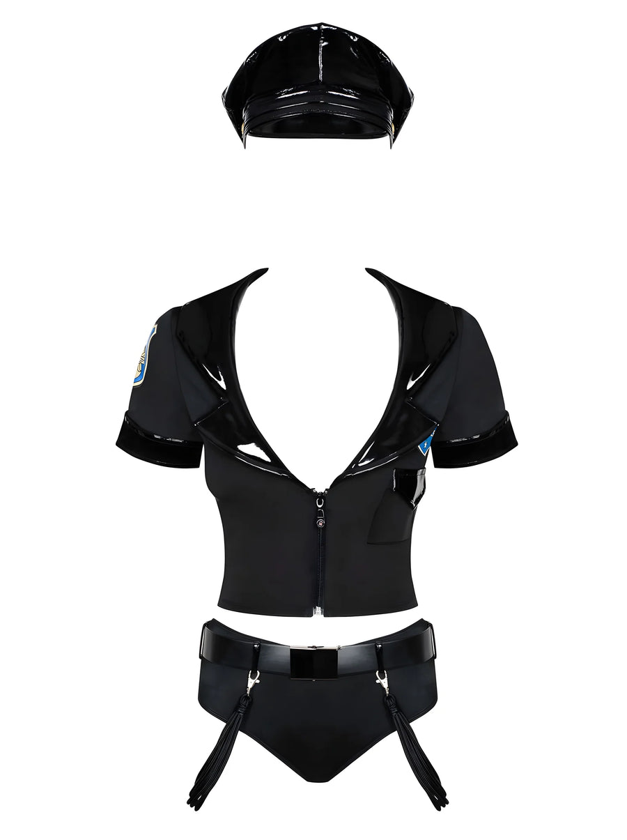 police-set-costume-6-pieces-noir | Voyage Sensuel