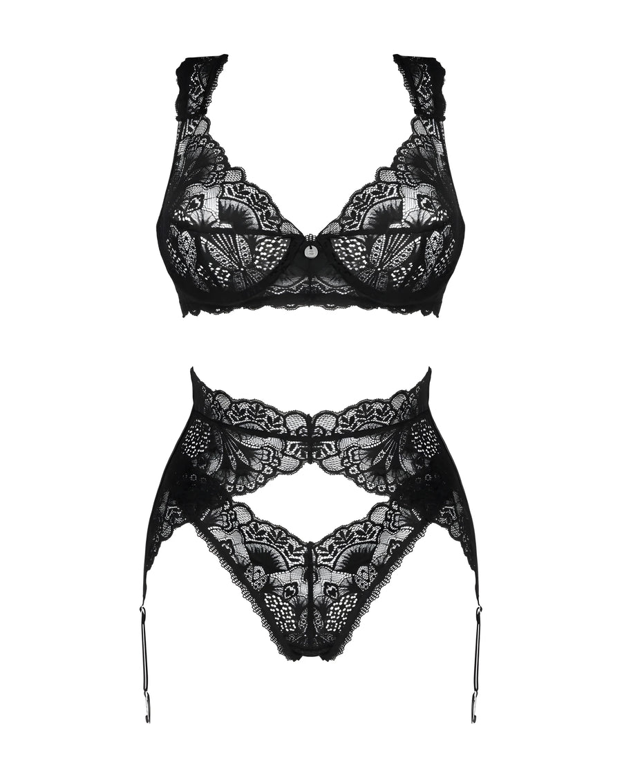 donna-dream-ensemble-3-pieces-noir | Voyage Sensuel