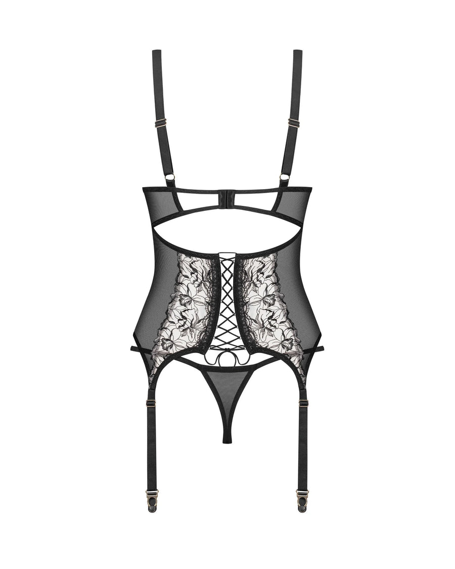 vila-blanes-corset-et-string-noirs | Voyage Sensuel