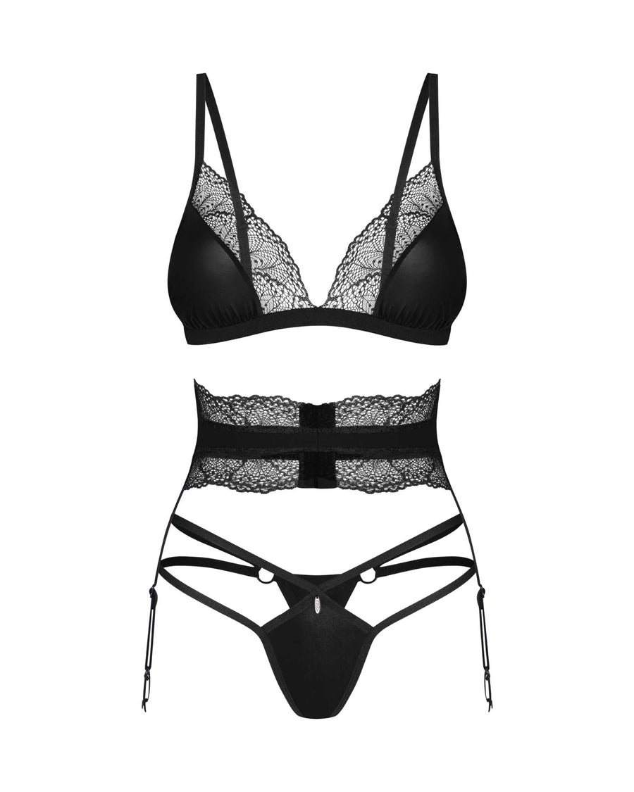 lobellis-ensemble-3-pieces-noir | Voyage Sensuel