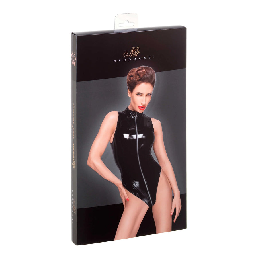f191-pvc-body-avec-une-ligne-d-epaule-profondement-decoupee-et-une-longue-fermeture-a-glissiere-metallique-a-trois-voies | Voyage Sensuel