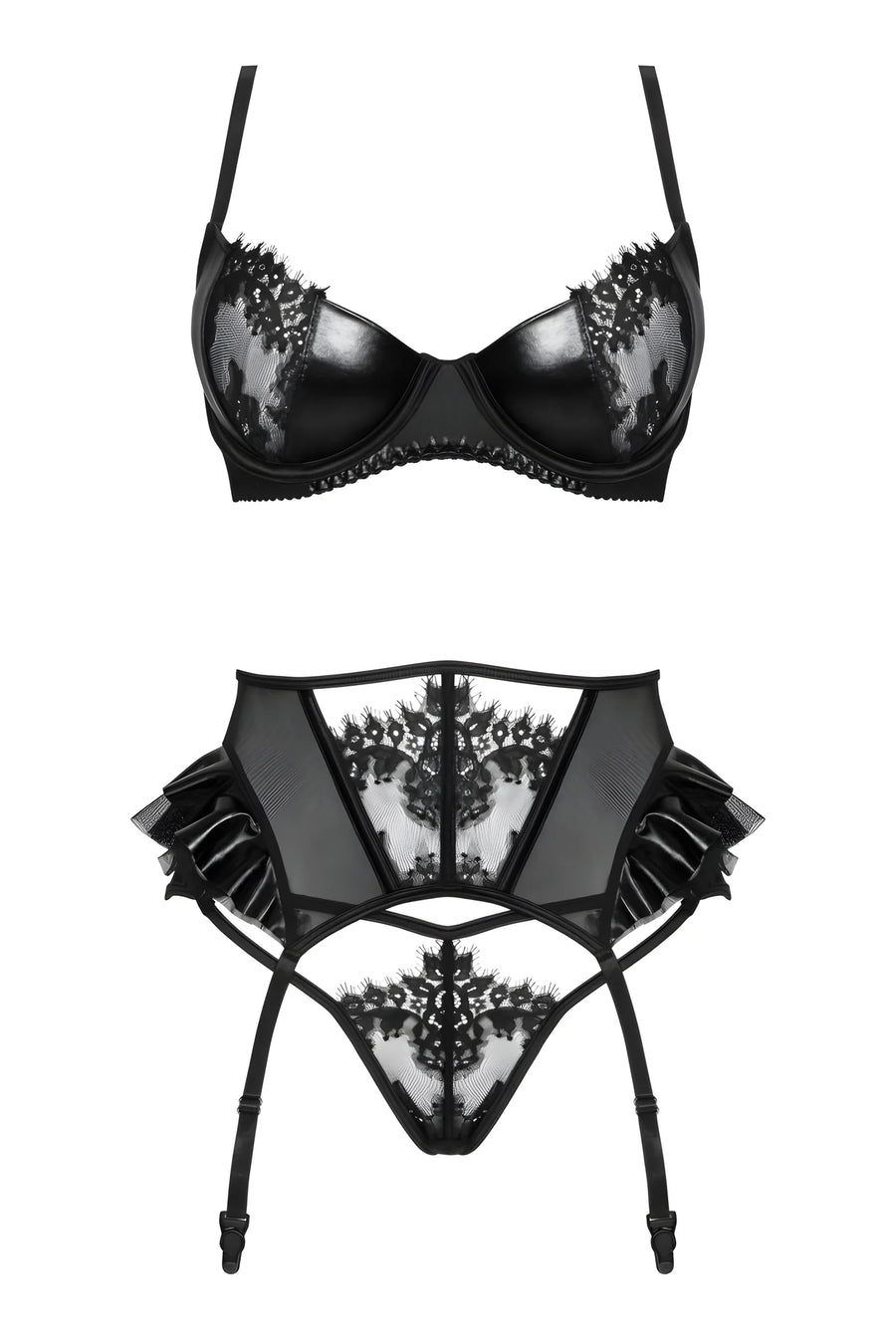 rafaella-ensemble-wetlook-noir | Voyage Sensuel