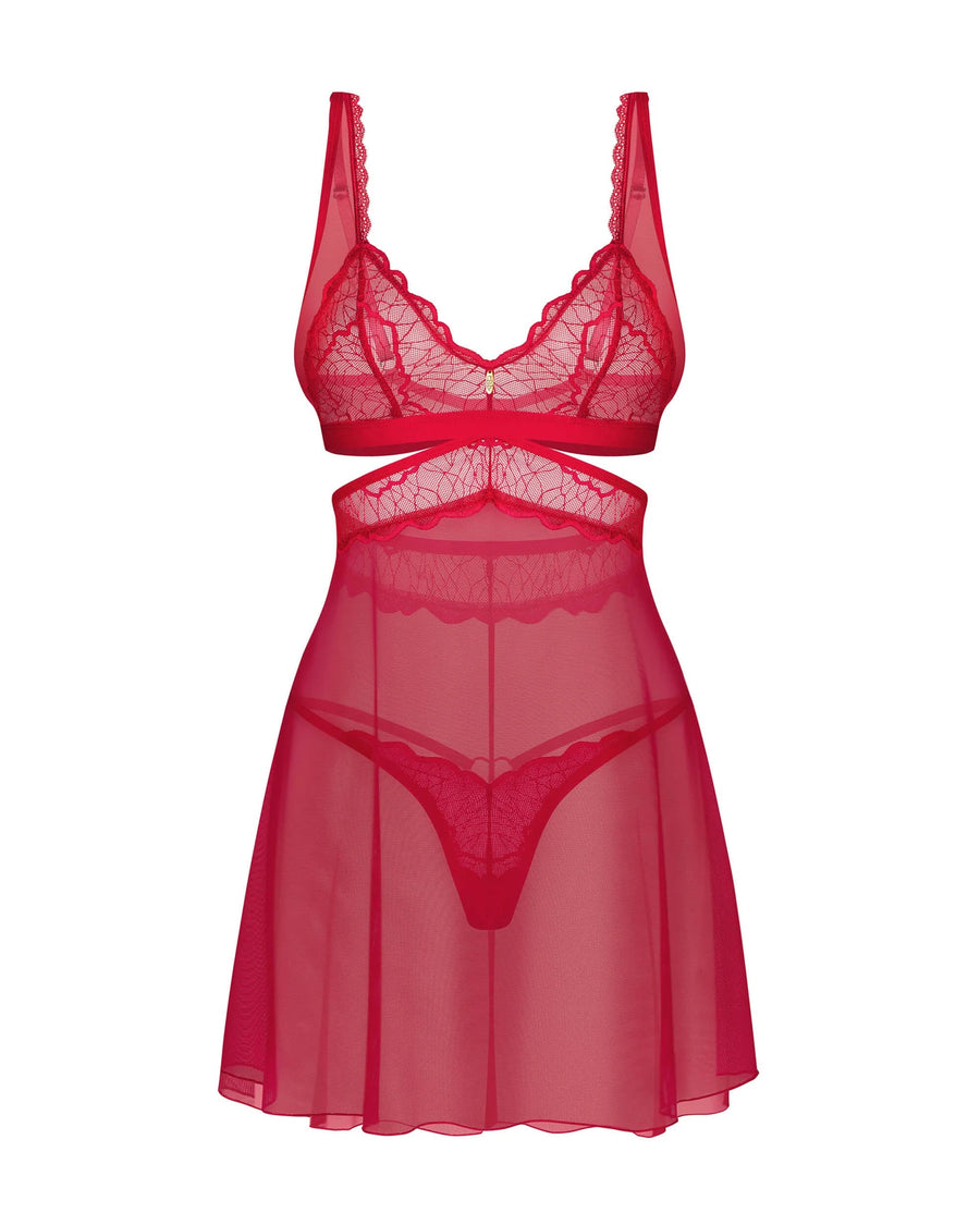 cupide-desir-babydoll-et-string-rouge | Voyage Sensuel