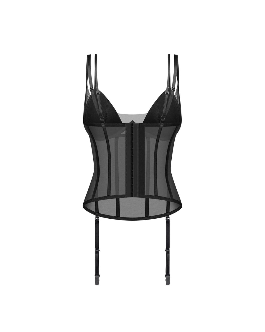 sibilie-corset-noir | Voyage Sensuel
