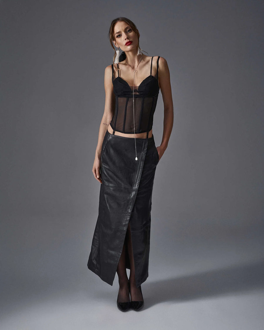 sibilie-corset-noir | Voyage Sensuel