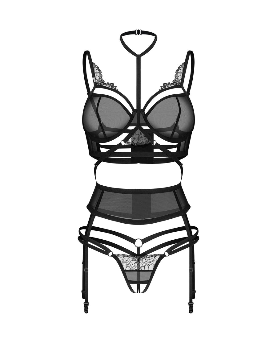 premisis-ensemble-ouvert-3-pieces-noirs-premium | Voyage Sensuel