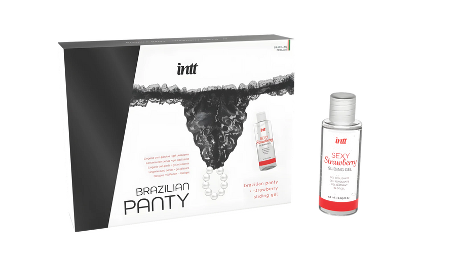 black-brazilian-panty-string-et-lubrifiant | Voyage Sensuel