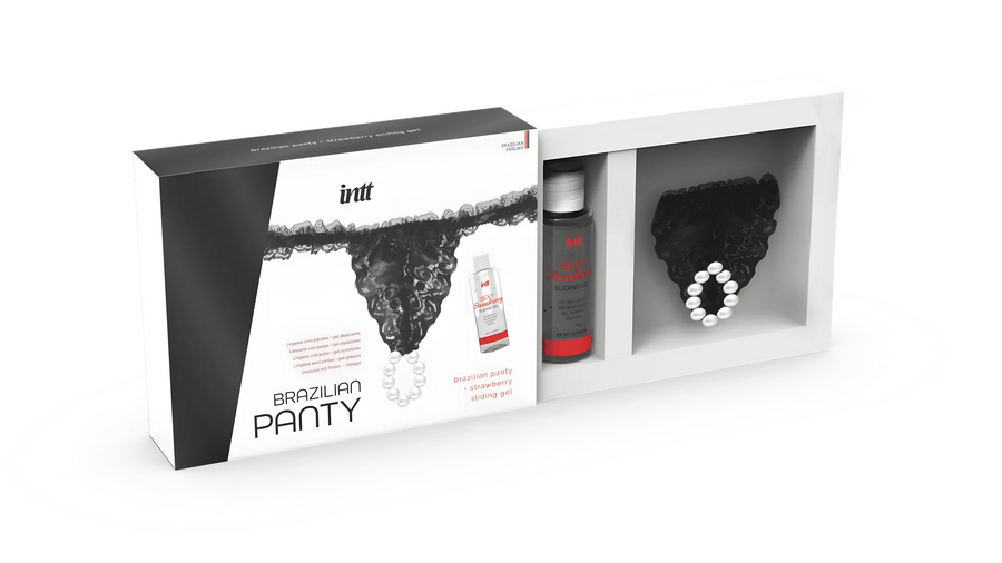 black-brazilian-panty-string-et-lubrifiant | Voyage Sensuel