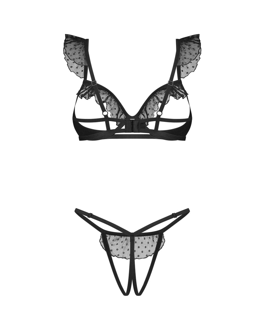 Ensemble ouvert à pois et volants – Carrola – Obsessive – vue 8 | Voyage Sensuel