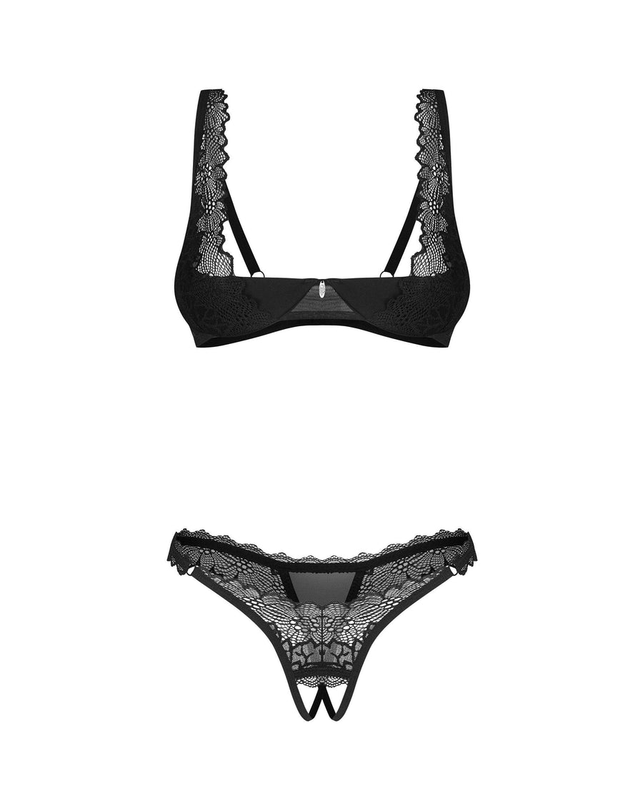 Ensemble en dentelle avec string ouvert – Deina More – Obsessive – vue 11 | Voyage Sensuel