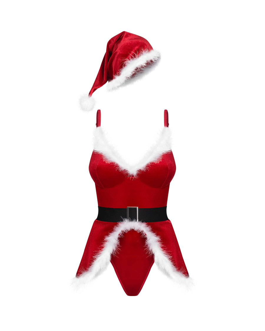 Costume de Noël en velours 3 pièces – Hot Santa – Obsessive – vue 5 | Voyage Sensuel
