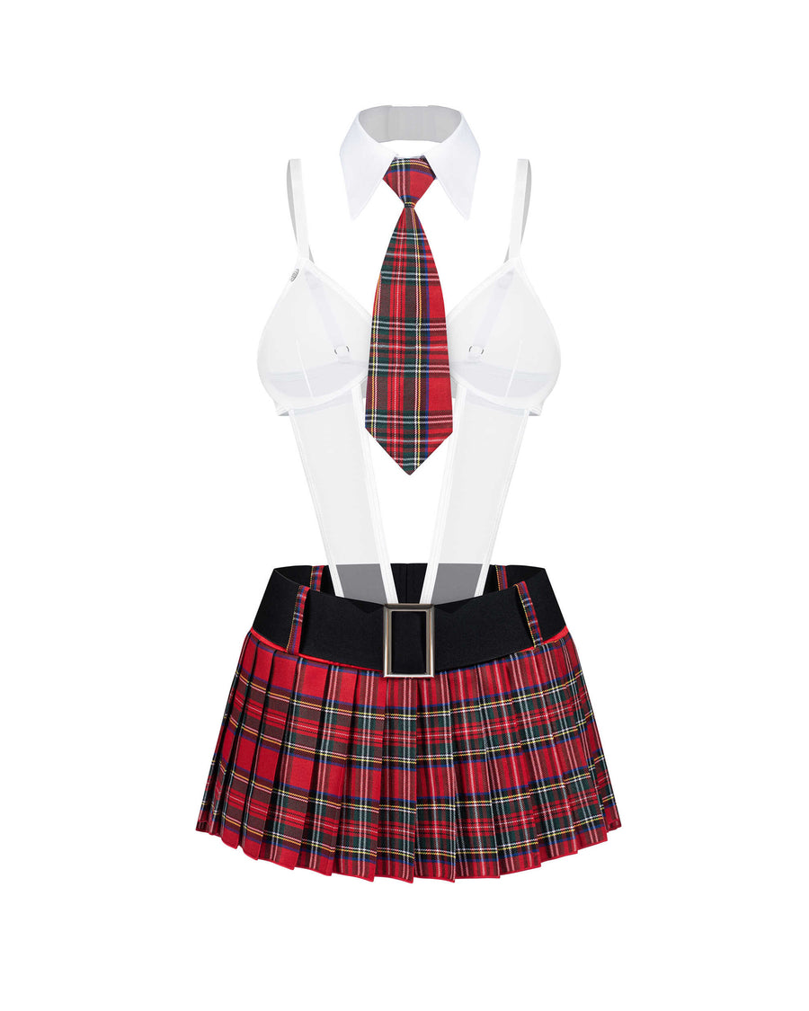 Costume à jupe plissée 5 pièces – College Girl – Obsessive – vue 5 | Voyage Sensuel