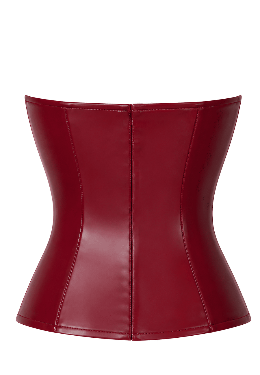 Corset Powerwetlook bordeaux F398 Bordeaux Affair – vue 6 | Voyage Sensuel