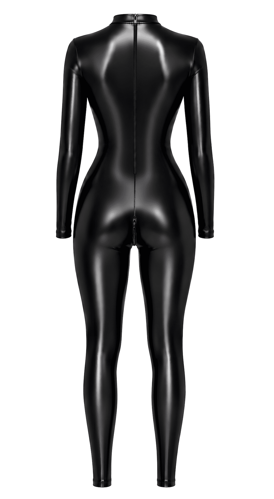 Catsuit noir poitrine ouverte F400 Dark Affair – vue 6 | Voyage Sensuel