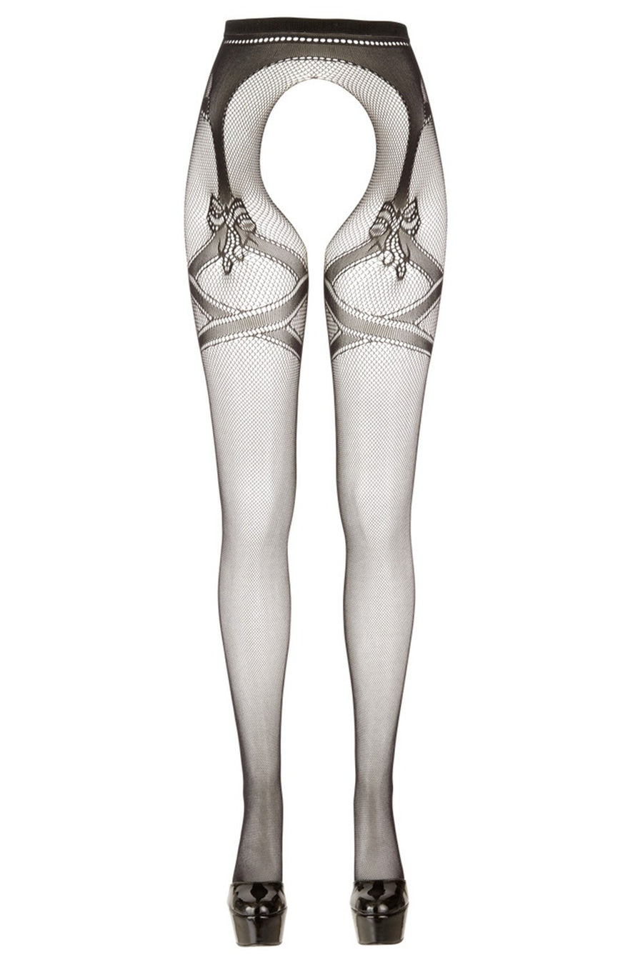 Collant fantaisie résille ouvert – Cotelli Lingerie | Voyage Sensuel