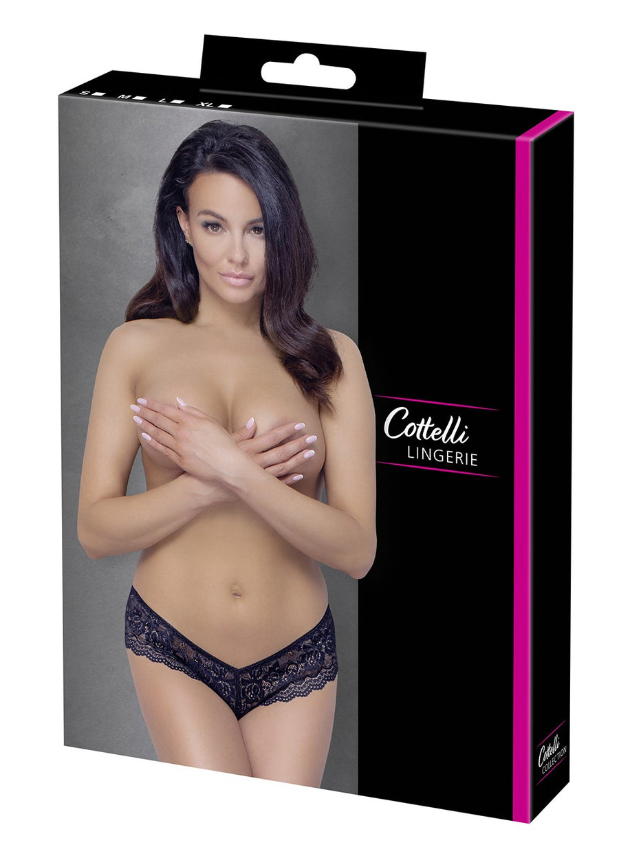 String en dentelle florale noire – Cotelli Lingerie | Voyage Sensuel