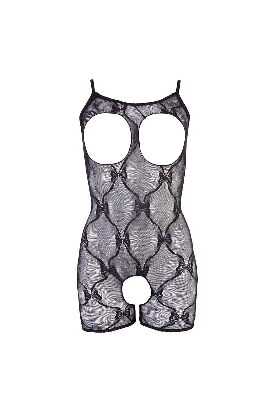 Combinaison short en résille noire – Cotelli Lingerie | Voyage Sensuel