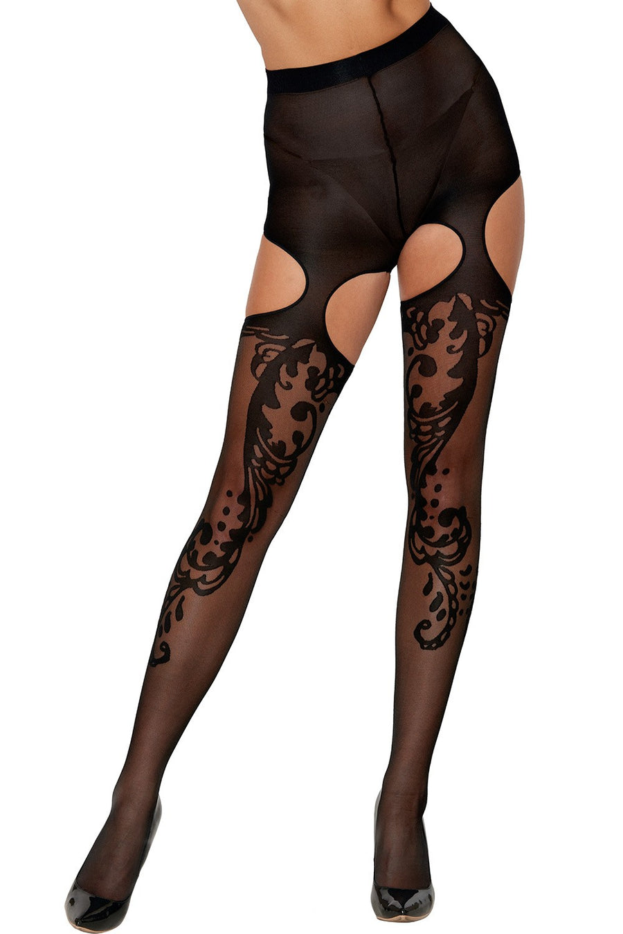 Collant fantaisie échancré sur le haut des cuisses – Dreamgirl | Voyage Sensuel