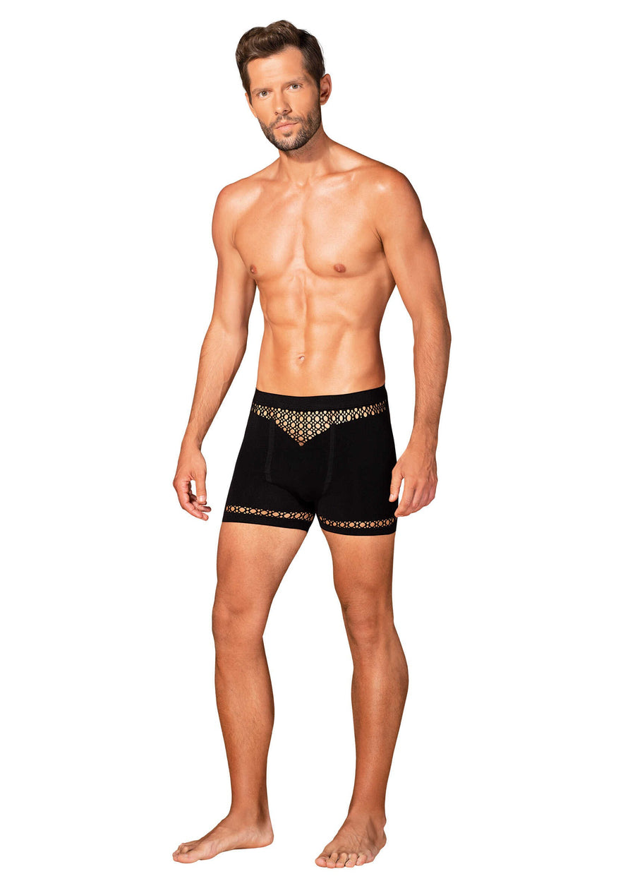 Raven - Boxer sexy homme résille noir | Voyage Sensuel