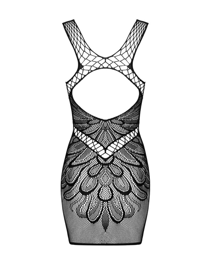 Mirabelle - Robe sexy résille ajourée noir | Voyage Sensuel