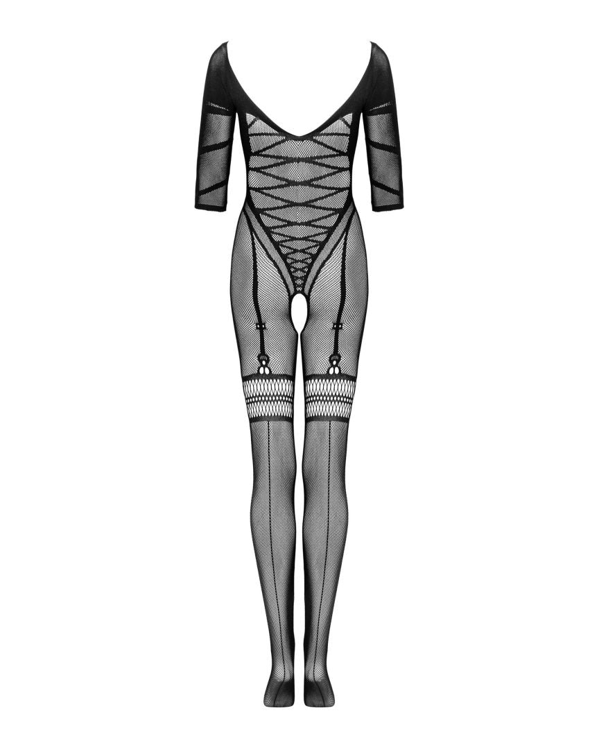 Livia - Bodystocking résille dos nu ouvert | Voyage Sensuel