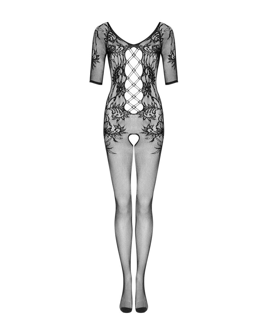 Mélia - Bodystocking résille motif dentelle | Voyage Sensuel