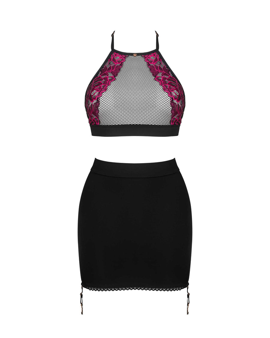Rosenty ensemble Top et Jupe - Noir | Voyage Sensuel