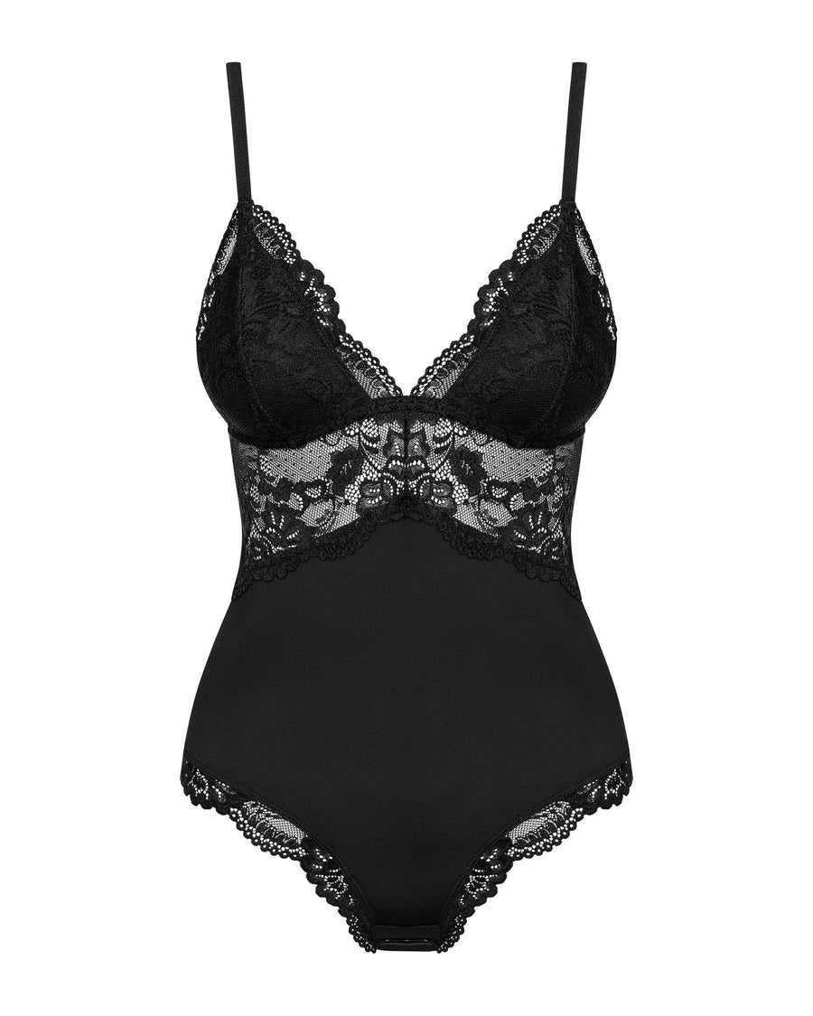 Valentina - Body dentelle transparent noir | Voyage Sensuel