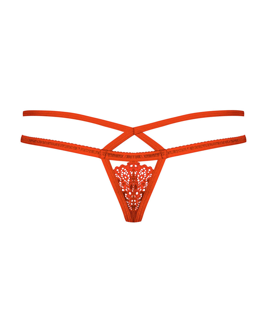Éloïse - String dentelle sensuel rouge | Voyage Sensuel