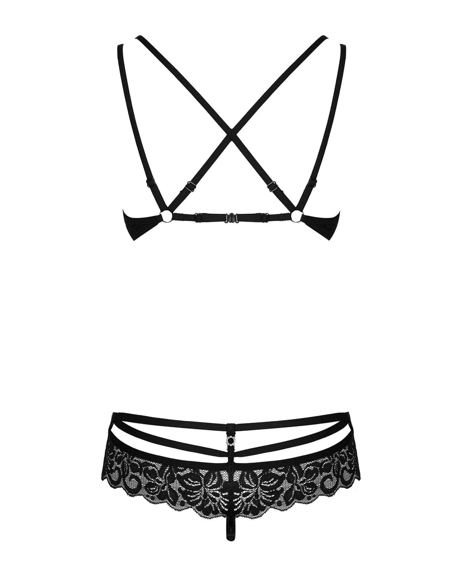 Léna - Ensemble lingerie 2 pièces dentelle noir | Voyage Sensuel