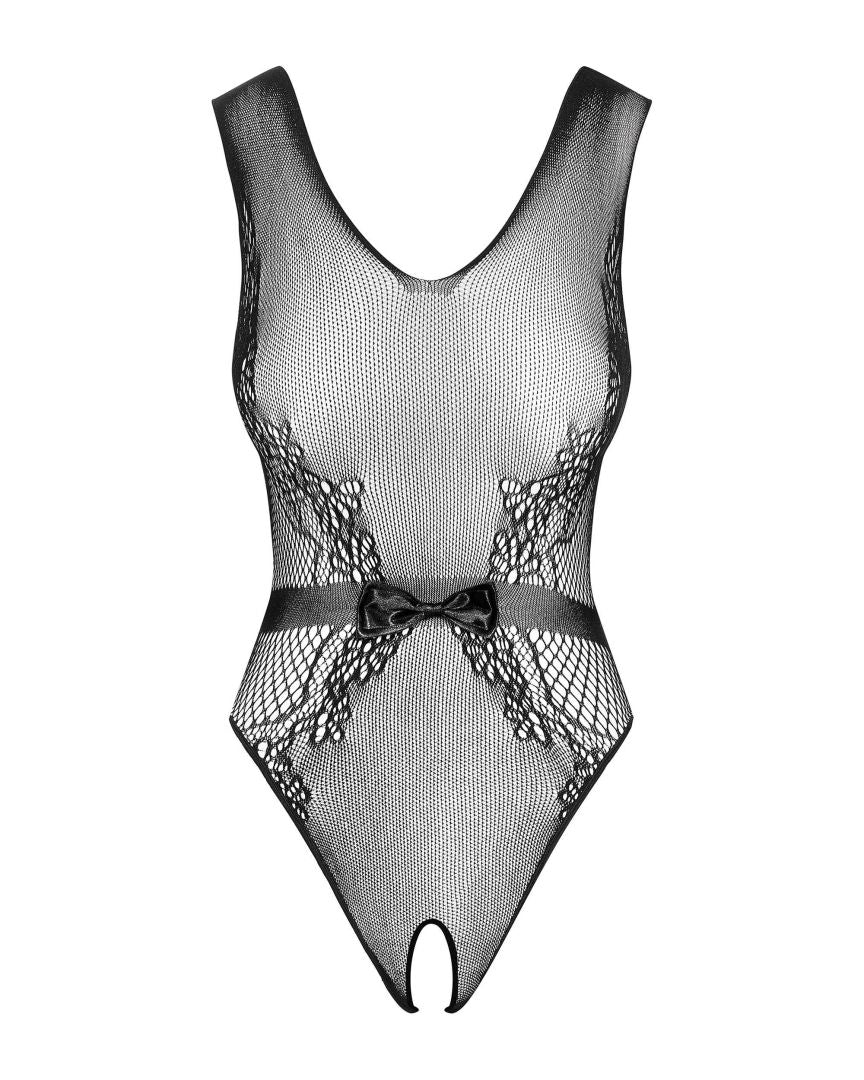 Isadora - Body ouvert dentelle échancré noir | Voyage Sensuel