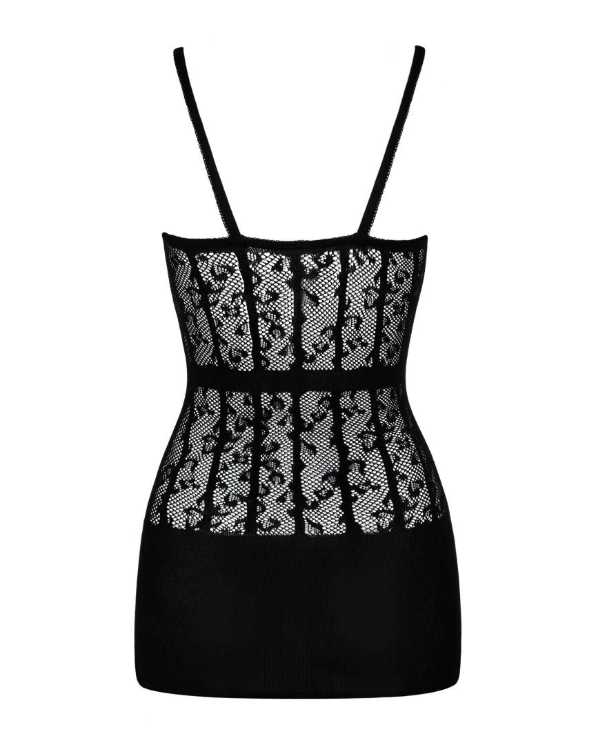 Louisa - Robe sexy moulante dentelle noir | Voyage Sensuel