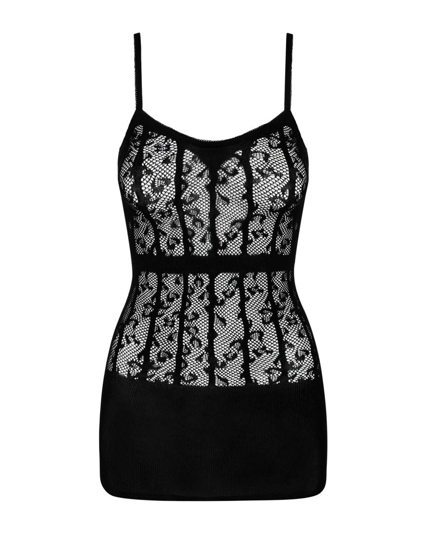 Louisa - Robe sexy moulante dentelle noir | Voyage Sensuel