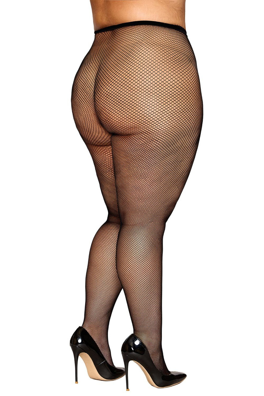 Collant résille grande taille fine maille noir – Dreamgirl | Voyage Sensuel