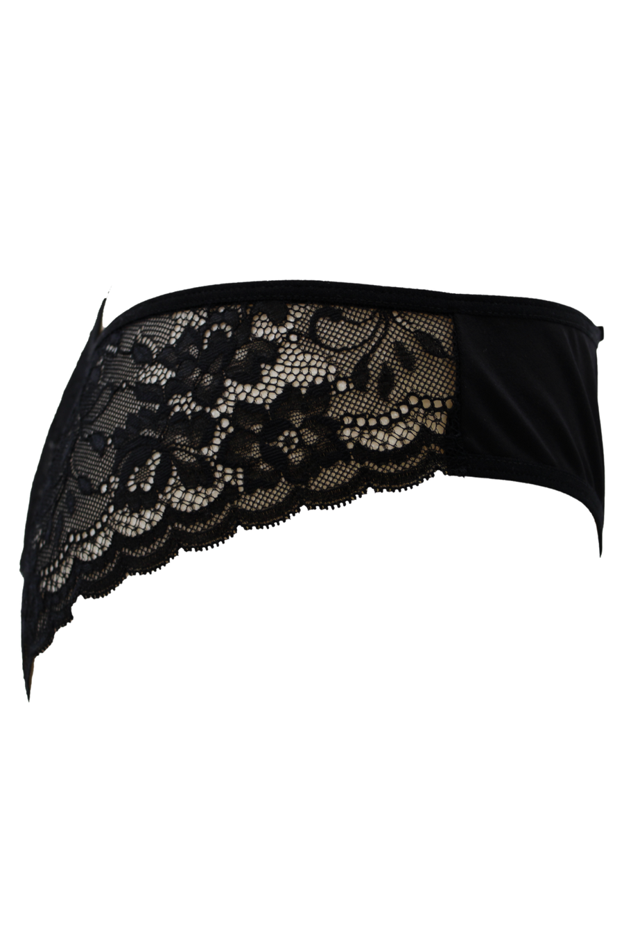 Culotte noire en dentelle avec nœud en satin – Be Lily Panties | Voyage Sensuel