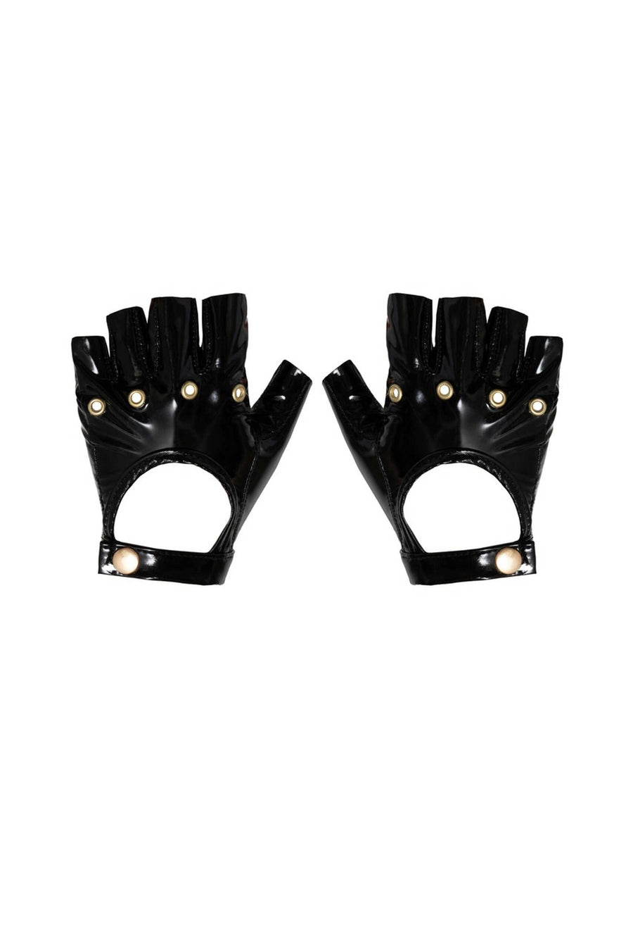 Gants & Mitaines en PVC brillant – Noir | Voyage Sensuel