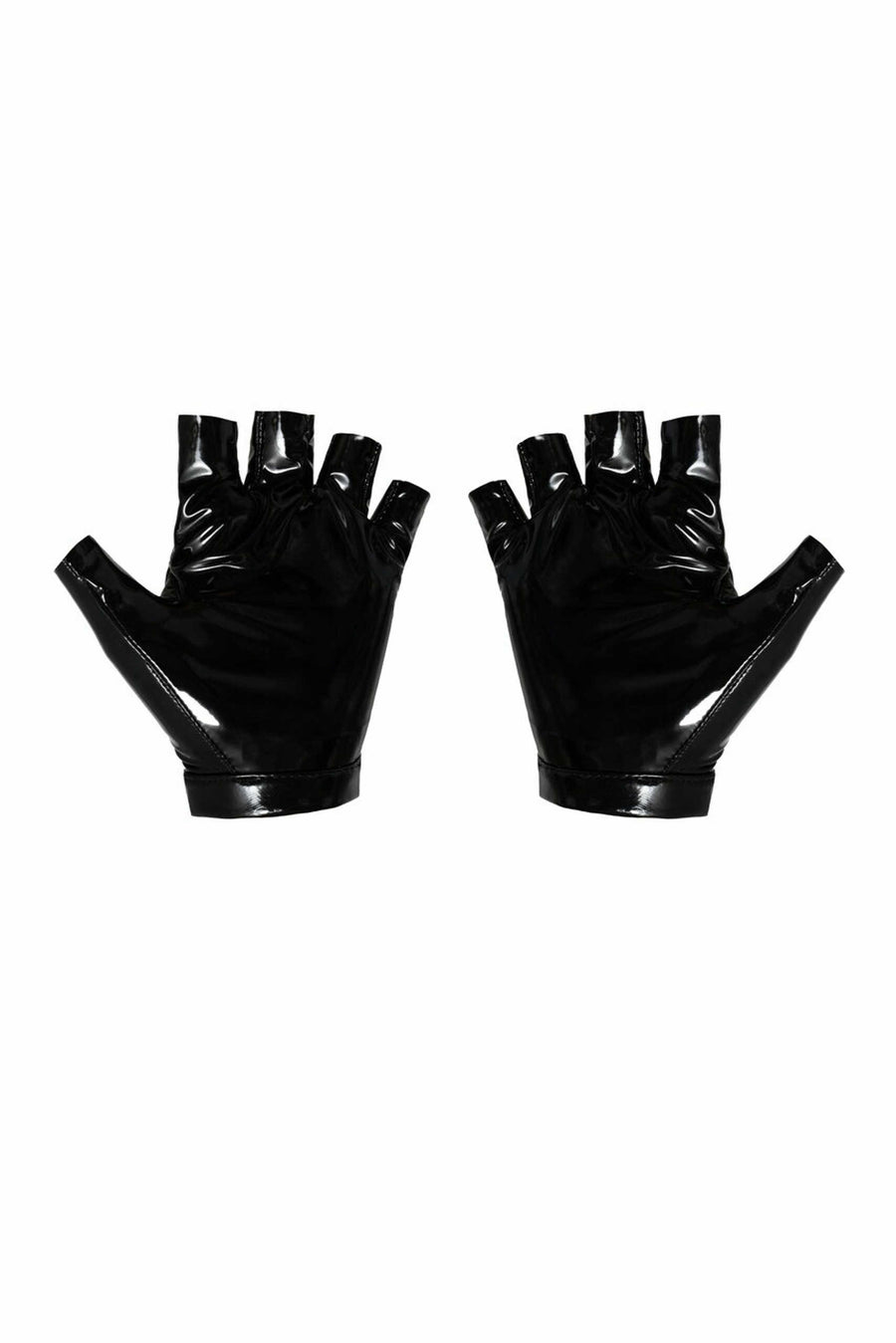 Gants & Mitaines en PVC brillant – Noir | Voyage Sensuel
