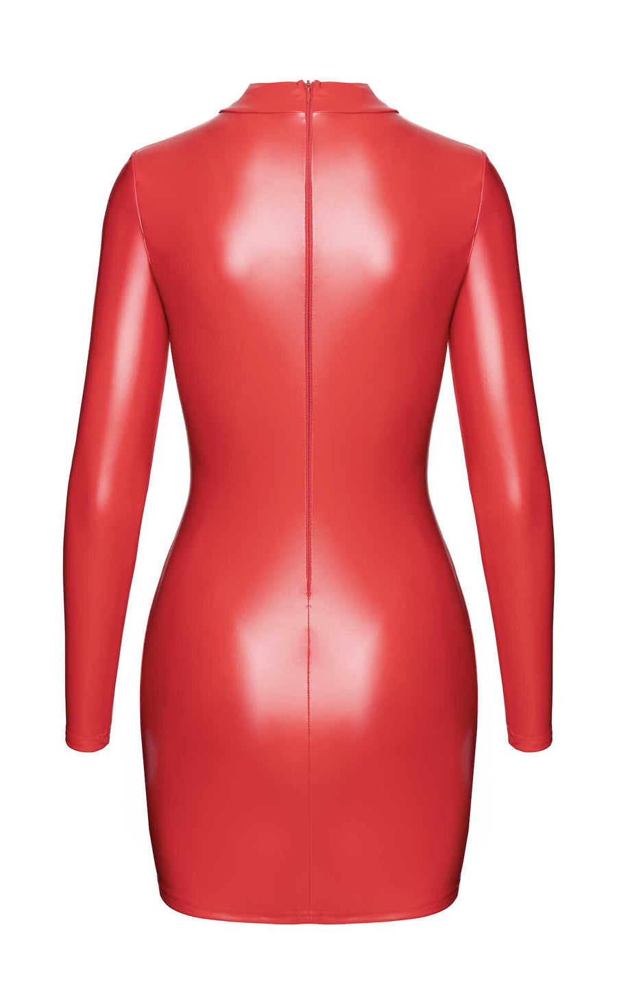 Robe glamour sexy en wetlook ouvert – Vert – Noir | Voyage Sensuel