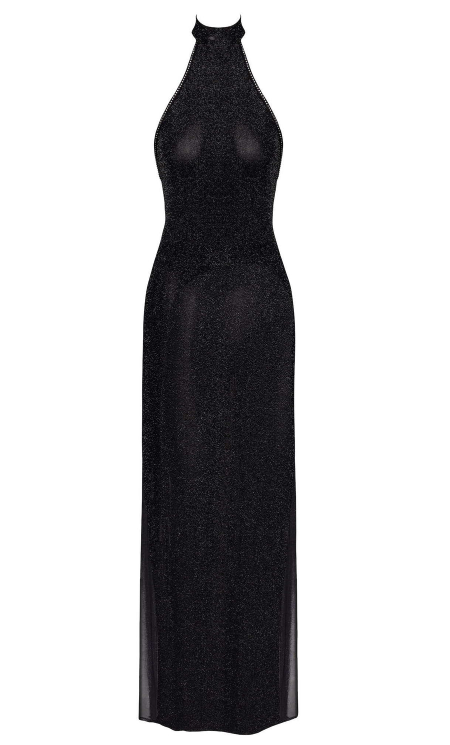 Robe sexy en tulle transparent ouvert – Vert – Noir | Voyage Sensuel