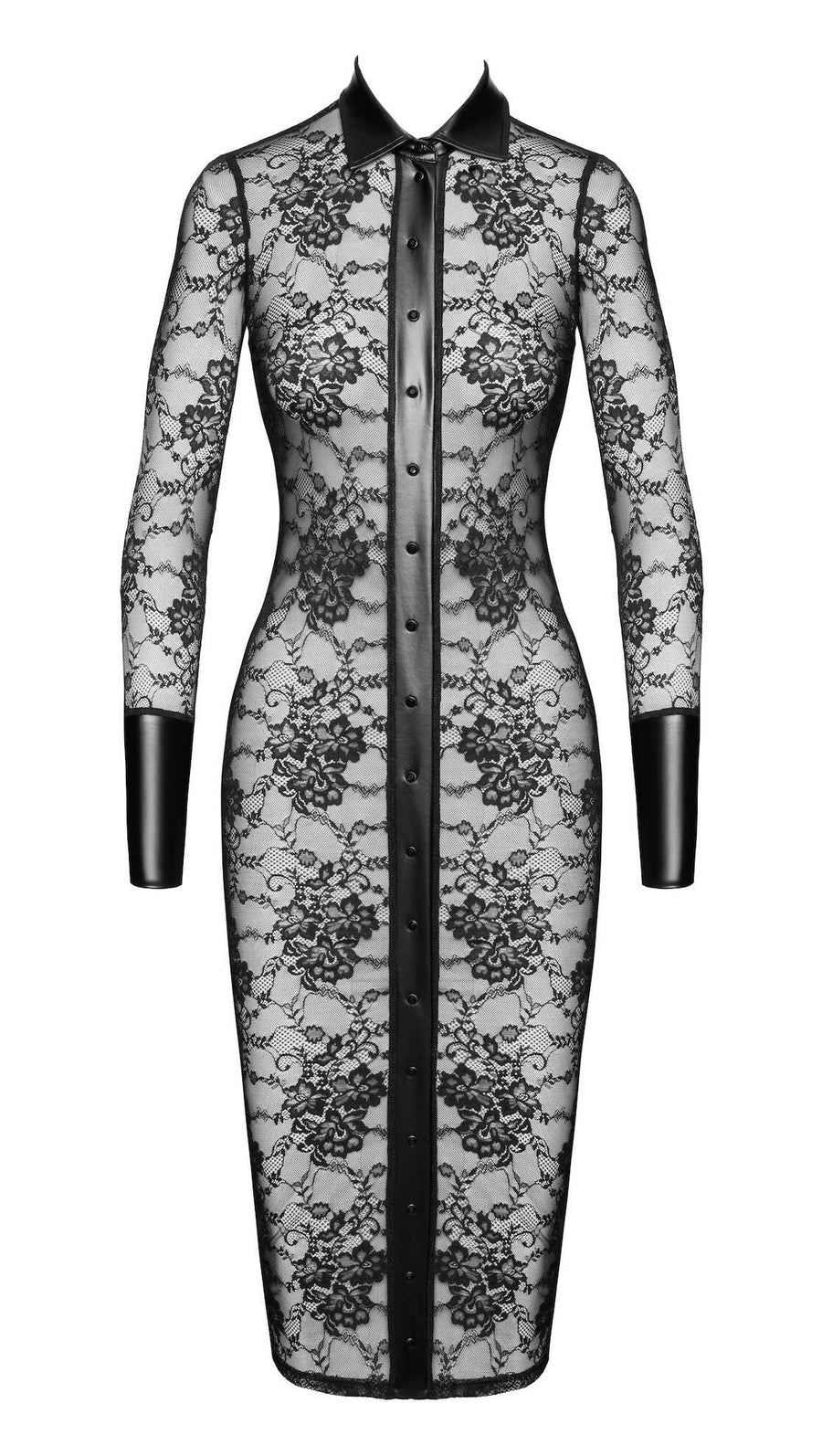 Robe glamour sexy en dentelle – Noir – Noir | Voyage Sensuel