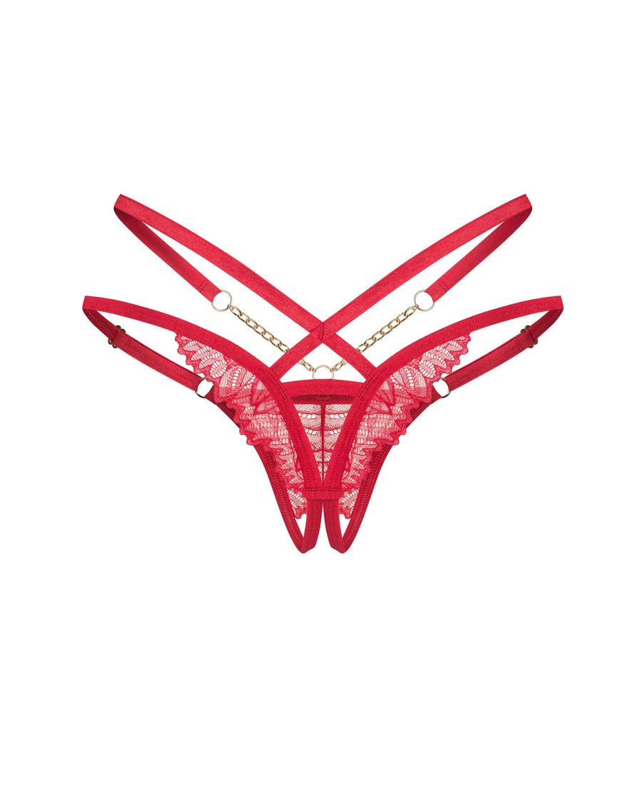 Matildea string ouvert Rouge | Voyage Sensuel